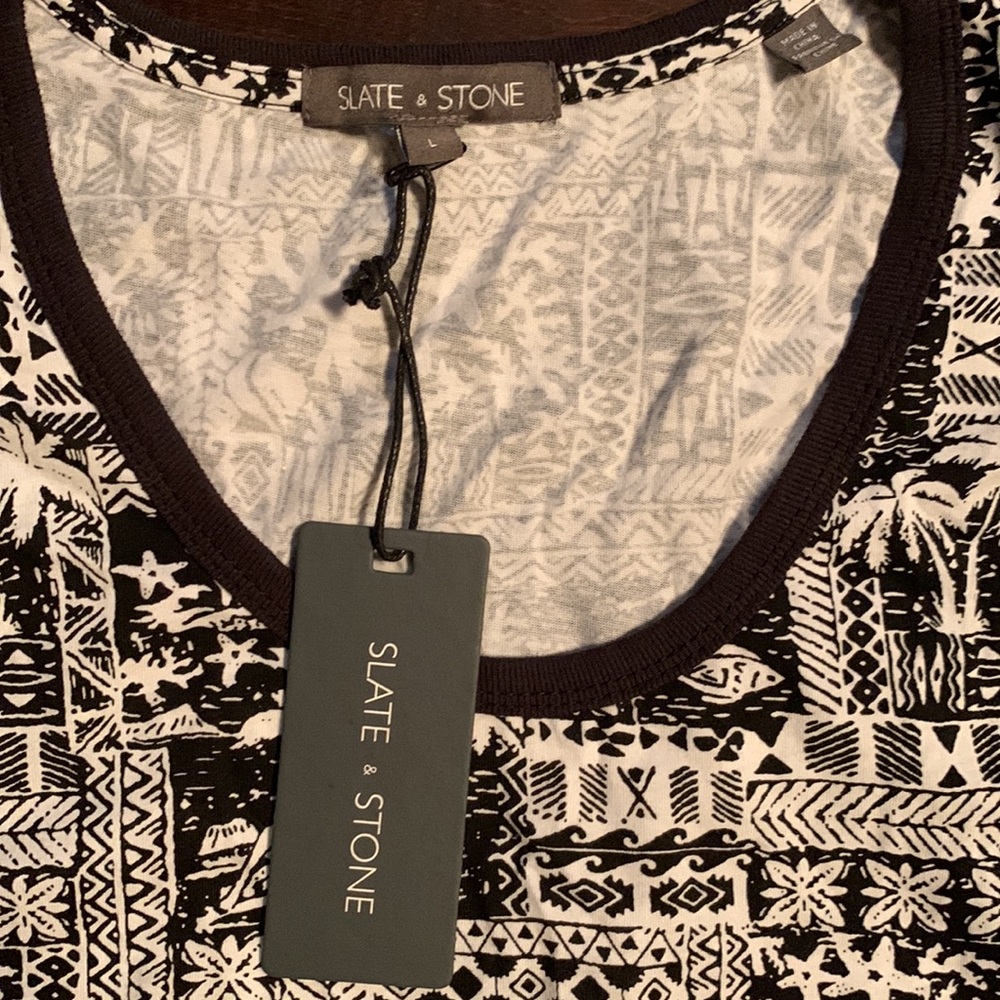 Men Slate & Stone Black White Tank Top - Picture 5 of 5